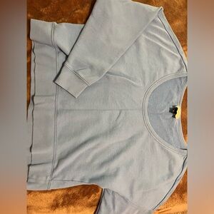 light blue crewneck